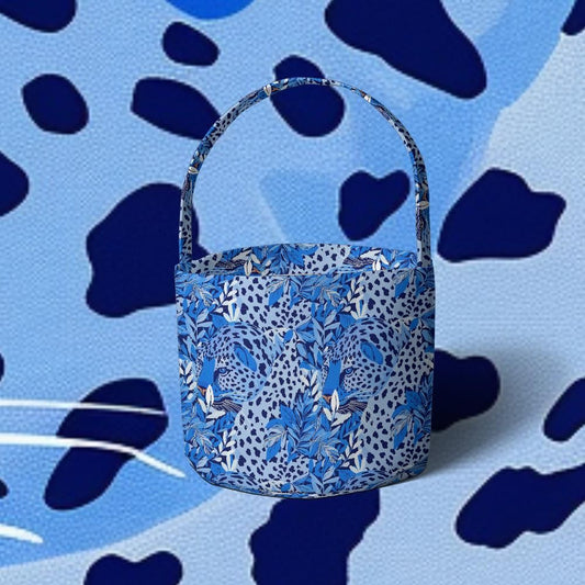 Fabric Basket blue jaguar